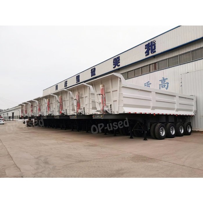 100 Ton 44 Cubic Meters Dumper Tipper Semi Trailer 4 6 Axles Dump Semi Trailer